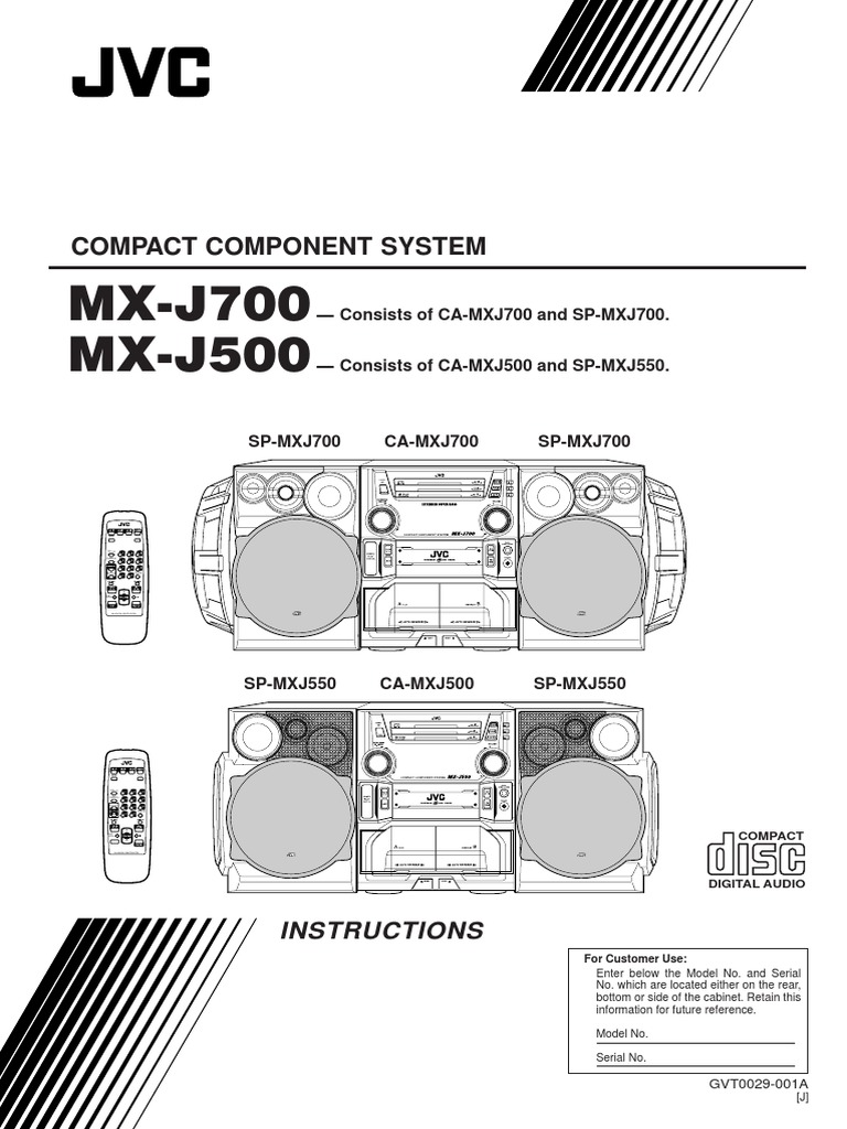 Equipo de Sonido JVC Manual Español PDF Compact Cassette