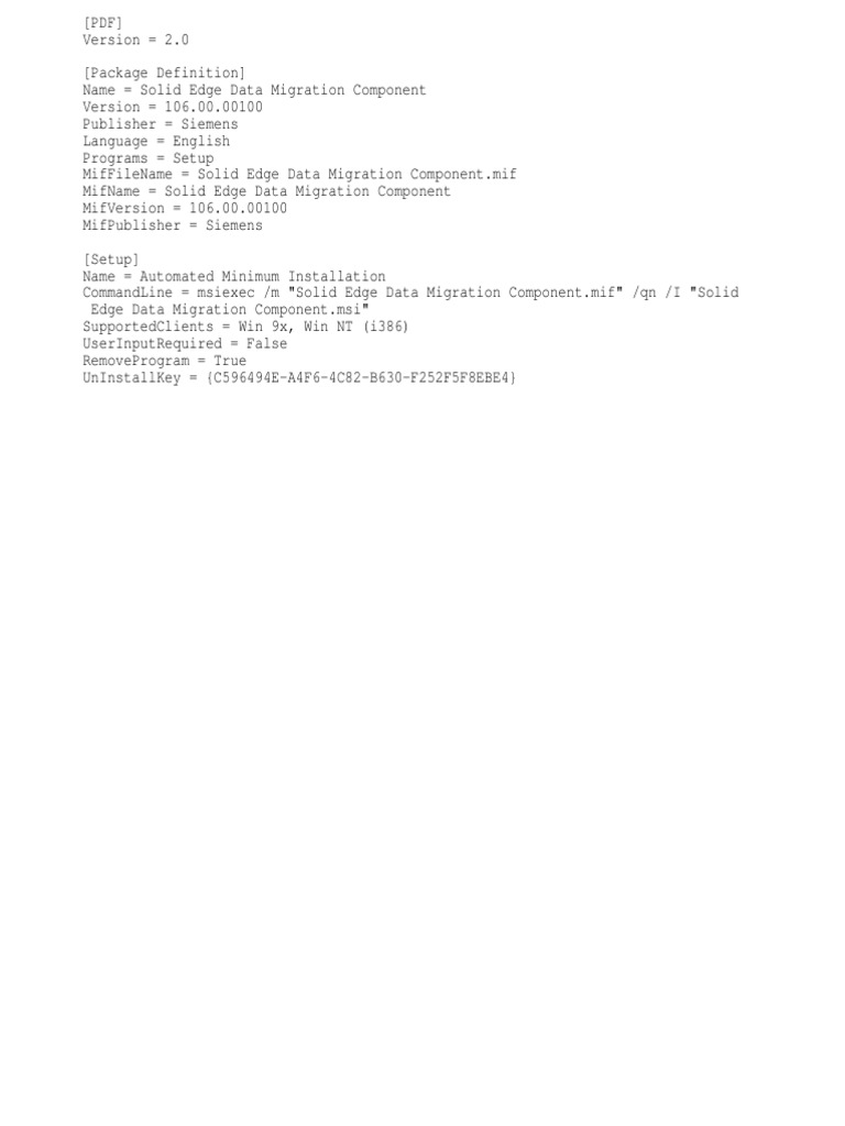 Solid Edge Data Migration Setup Guide | PDF | Computing | Software