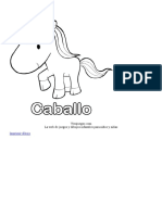 Colorear Dibujo de Caballo PDF