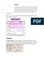 Nota de crédito y tipos de cheques