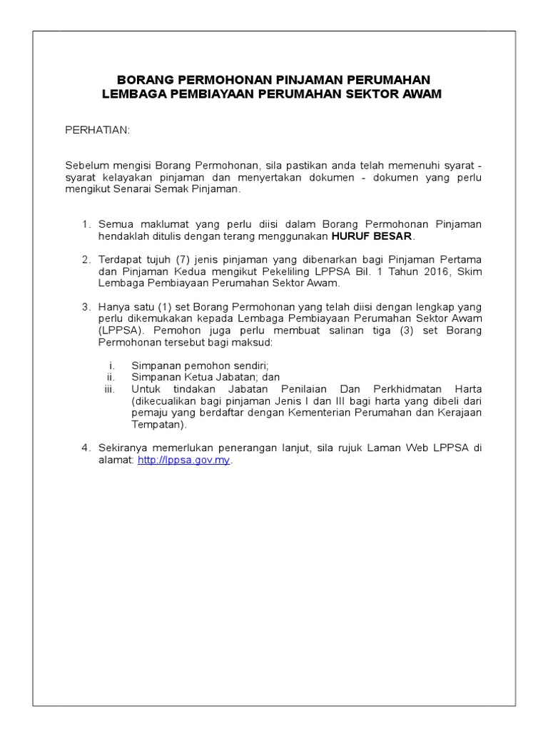 Borang Lppsa Pdf