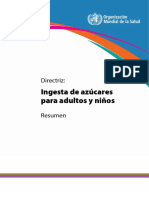 Ingesta de Azucares para Adultos y Niños OMS.pdf