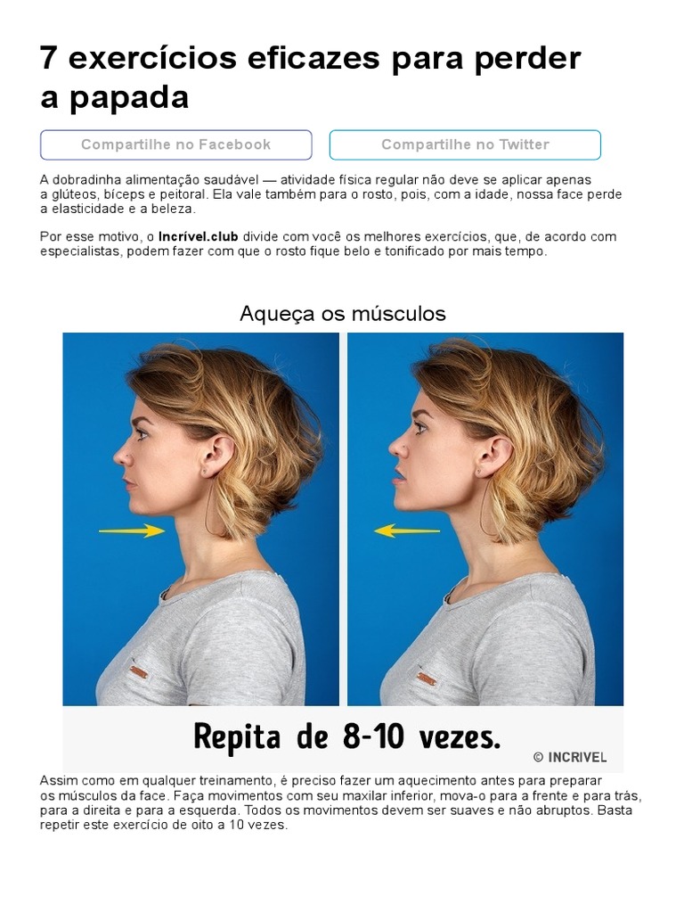 Exercícios Eficazes para Reduzir Papada | PDF | Boca | Rosto