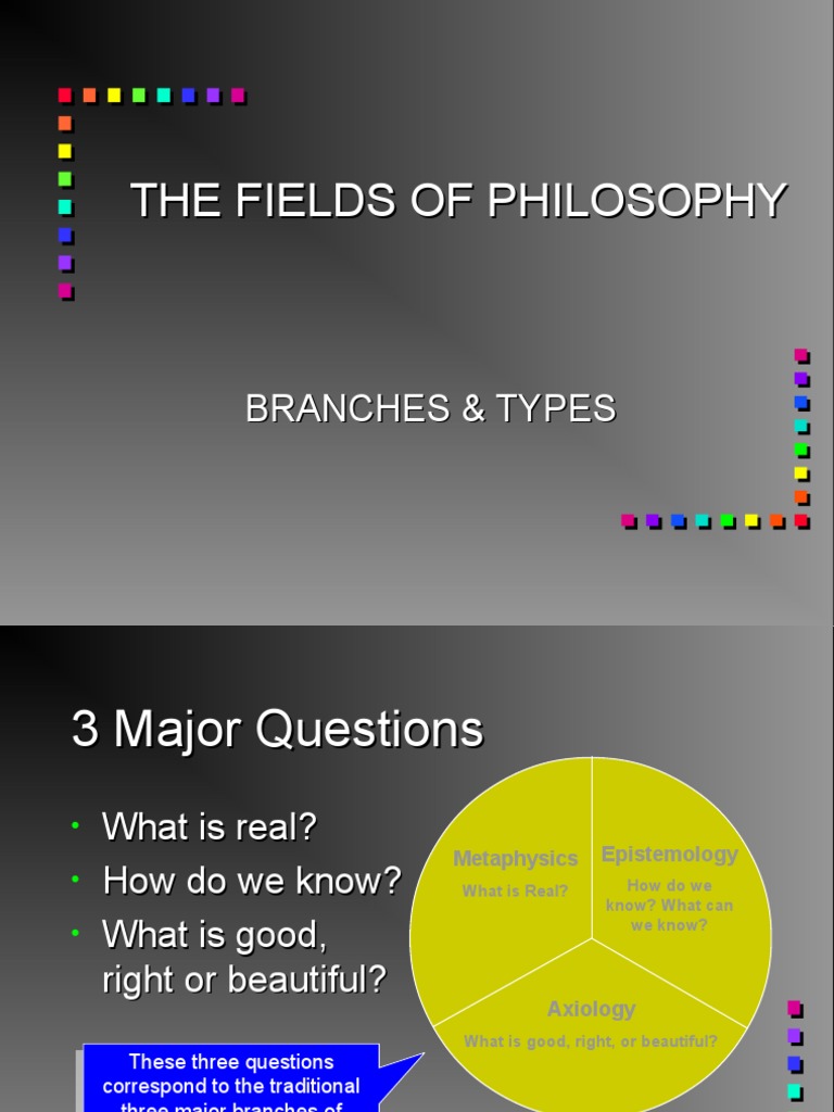 Fields of Philosophy | PDF