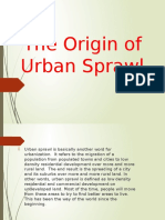 The Origin of Urban Sprawl