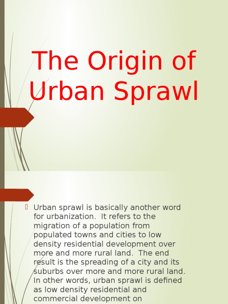 Causes and Effects of Urban Sprawl | PDF | Urban Sprawl | Surface Runoff
