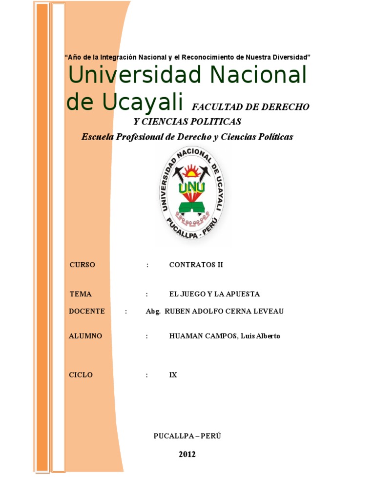 El Contrato de Juego y Apuesta.doc Ciencia filosófica