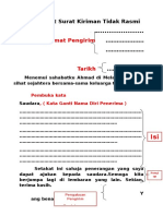 Format Surat Kiriman Tidak Rasmi