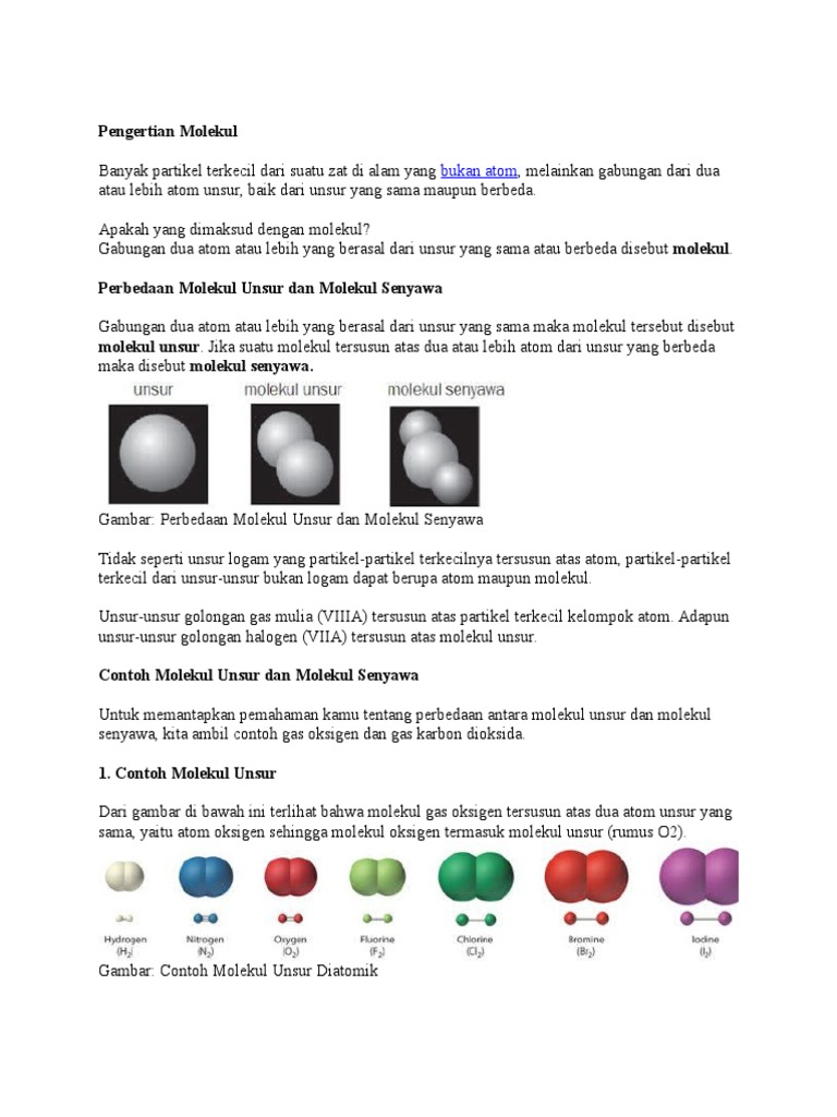Pengertian Molekul Lainnya Dari Adhy Aza Dech
