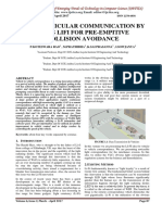 Intra Vehicular Communication by Using Lifi For Pre-Empitive Collision Avoidance