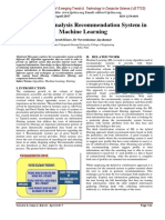 Perspective Analysis Recommendation System in Machine Learning