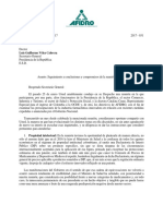 Carta de AFIDRO Hacia Luis Vélez (Secretario de La Presidencia de Colombia)