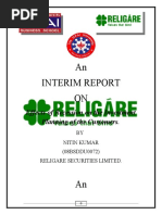 An Interim Report ON: Effects of Recession On The Investment Planning of The Customers