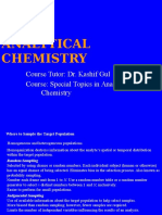 Analytical Chemistry: Course Tutor: Dr. Kashif Gul Course: Special Topics in Analytical Chemistry