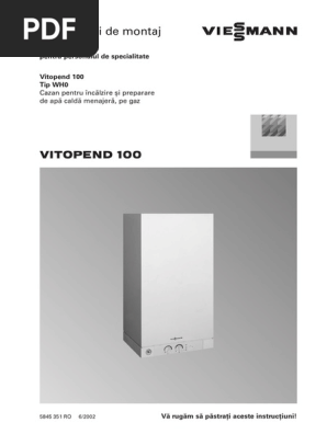 Manual Viessmann Vitopend 100 WH0 | PDF