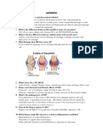 Arthritis: The Thickening and Scarring of Connective Tissue, Usually As A Result of Injury