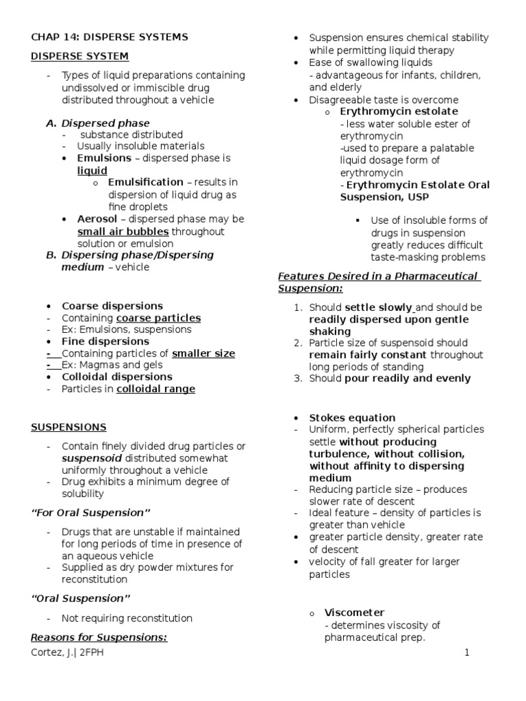 Overview of Disperse Systems in Pharmaceutics | PDF | Emulsion | Gel