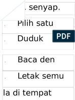 Buku. Senyap. Pilih Satu Duduk