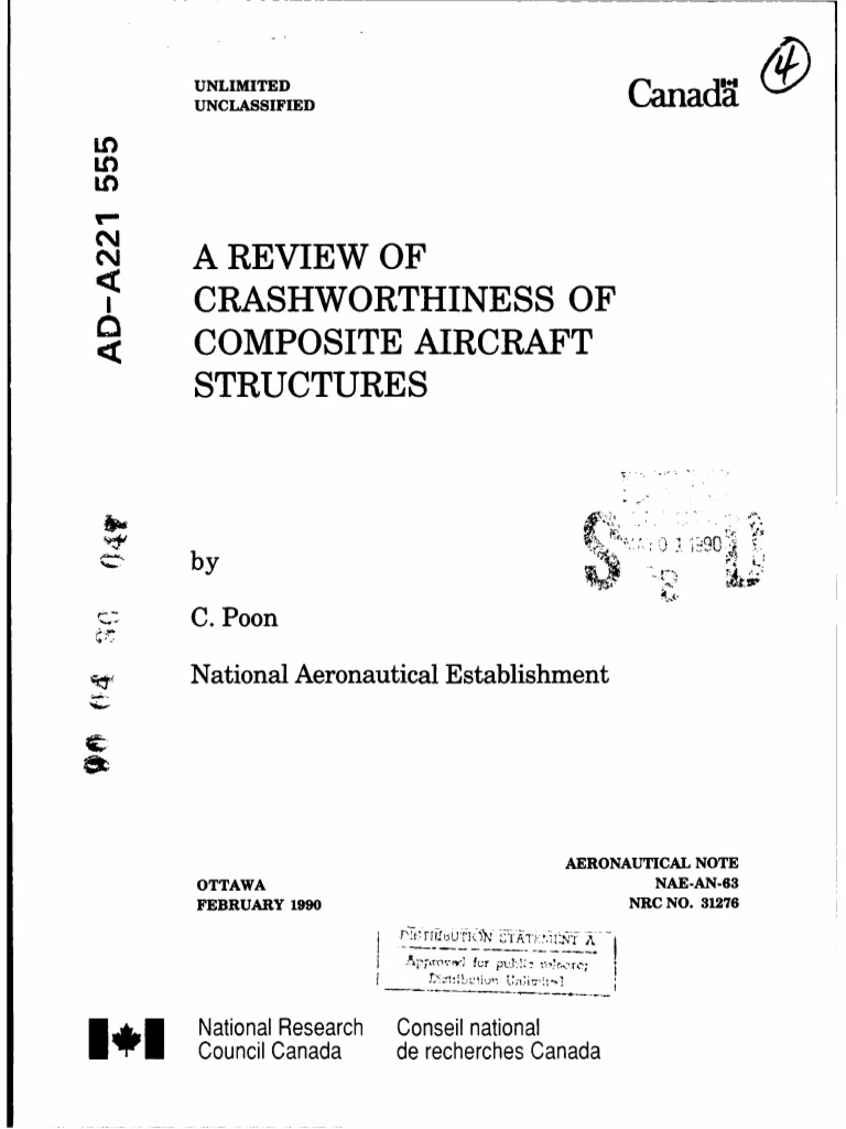 Crashworthiness of Composite Aircraft | PDF | Deformation (Engineering ...