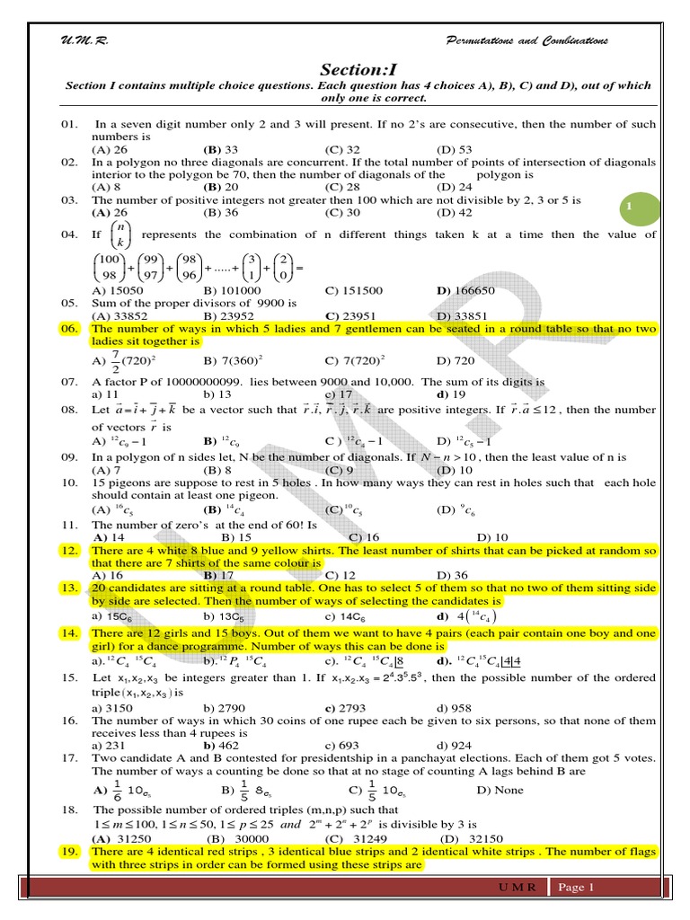 Polygon Diagonal Intersection Problems | PDF | Mathematical Concepts ...