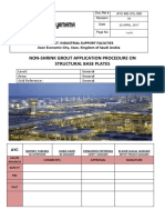 Non-Shrink Grout Application Procedure