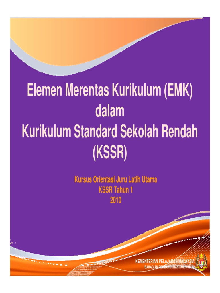 Konsep Elemen Merentas Kurikulum PDF | PDF