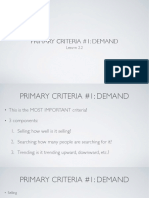 2.2 Primary Criteria 1 - Demand