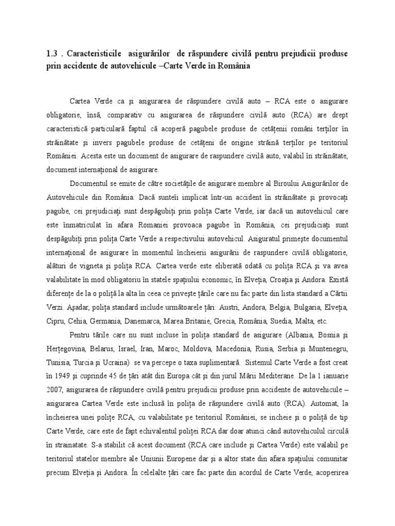 Rca Carte Verde | PDF