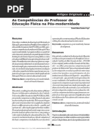 As Competências Do Professor de Educação Física Na Pós-modernidade