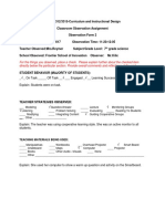 Classroom Observation Assignment-Form 2 Sukru Kilic