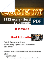 B322 Exam - Section B TV Comedy: 8 Lessons