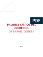 Balance Crítico Del Gobierno de Rafael Correa PDF