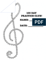 100 Days of Practice - Treble Clef PDF