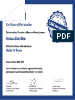 Certificate 2017 Hands for free 
