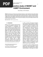 A Comparative study of MANET and VANET Environment