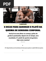 6 Dicas Para Quebrar o Platô Da Queima de Gordura Corporal