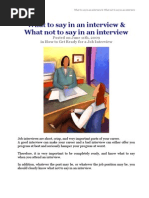 Download What Not to Say in Your Job Interview by Maria Clara de Albuquerque SN34833781 doc pdf