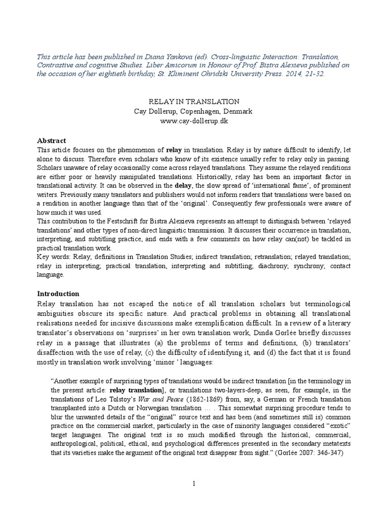 232 Relay in Translation PDF Translations Language Interpretation