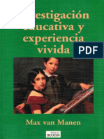 Van Manen Libro Investigacion Educativa y Experiencia de Vida PDF