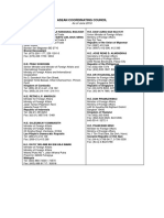 List of ASEAN Coordinating Council ACC as of June 2016 CORD Revised