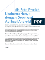 Percantik Foto Produk Usahamu Hanya Dengan Download Aplikasi Android Ini