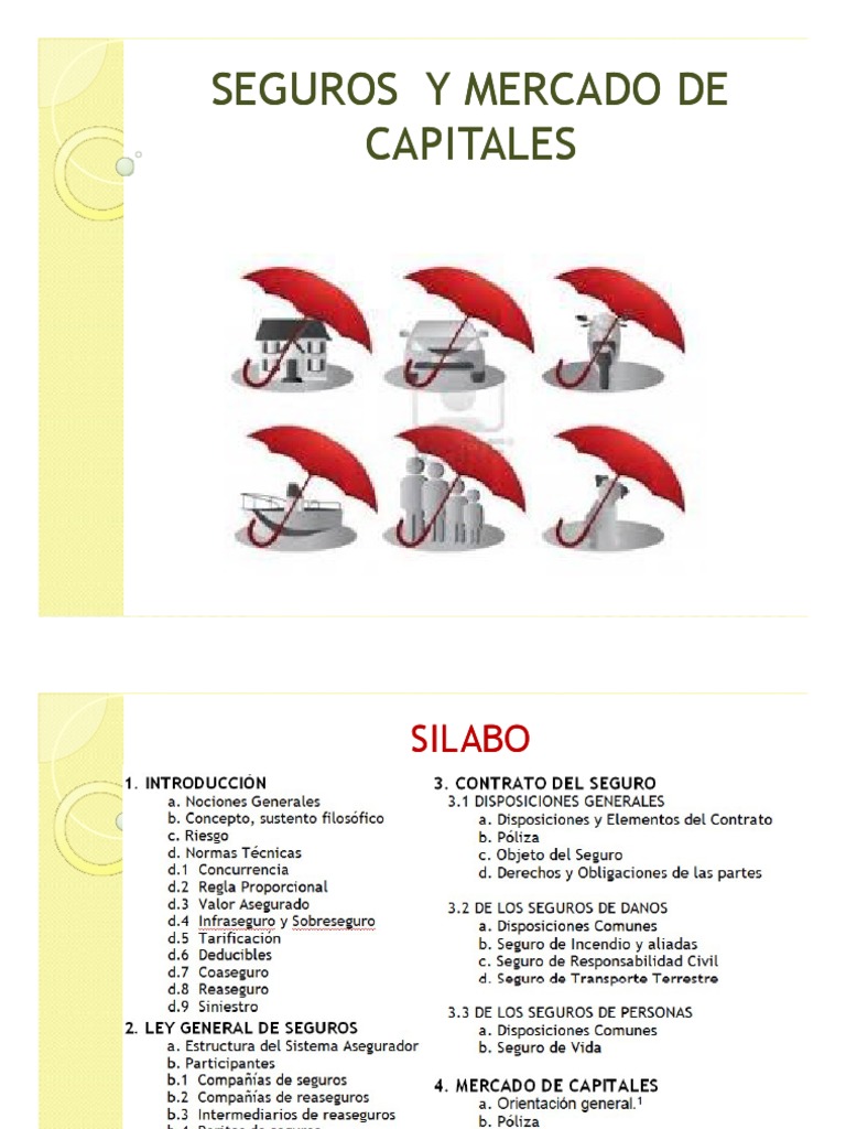 Fundamentos del Sistema Asegurador | PDF | Póliza de seguros | Reaseguro