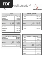 Bell Schedule New 2016-2017