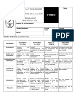 Rúbrica para Trabajo de Investigación 3°medio 2017