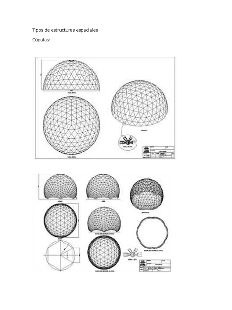 Tipos de Estructuras Espaciales | PDF | Braguero | Ingeniería estructural