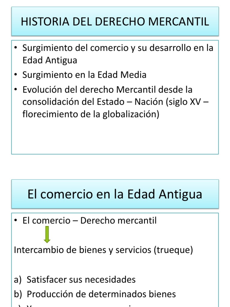 1. Historia Del Derecho Mercantil (1) Comercio Economias