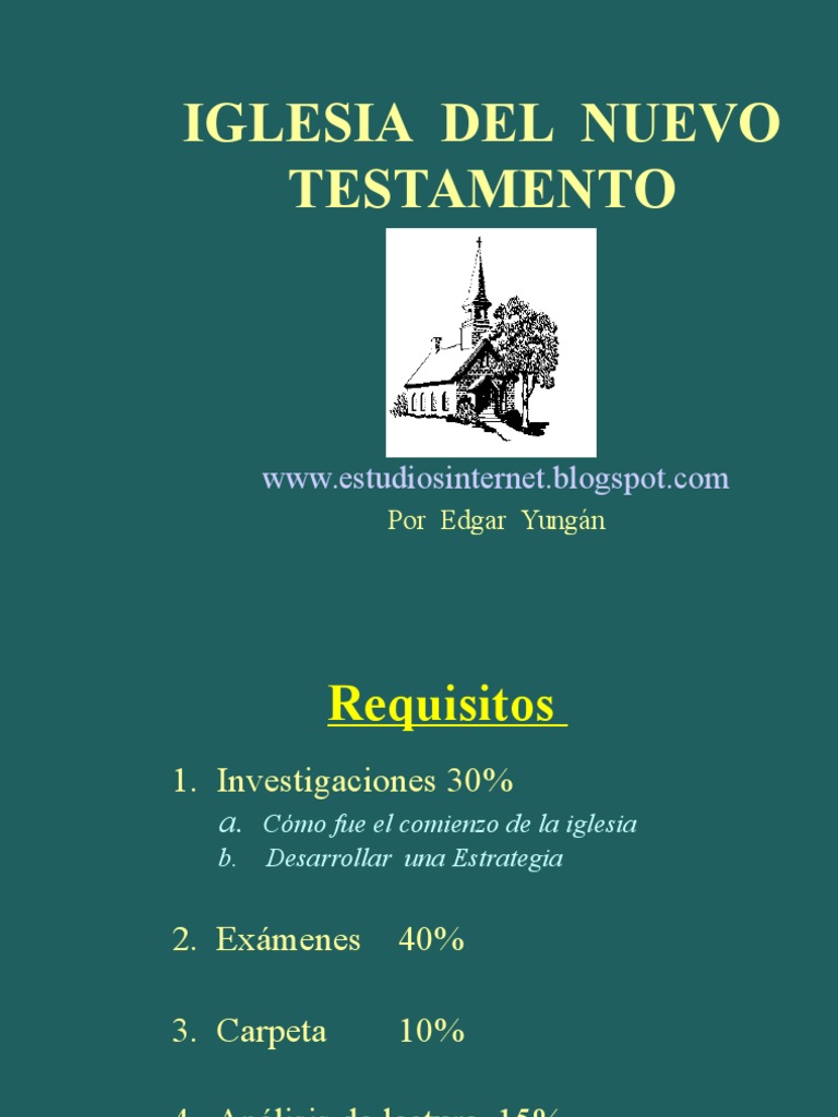 La Iglesia en el Nuevo Testamento | PDF | Bautismo | Cristo (título)