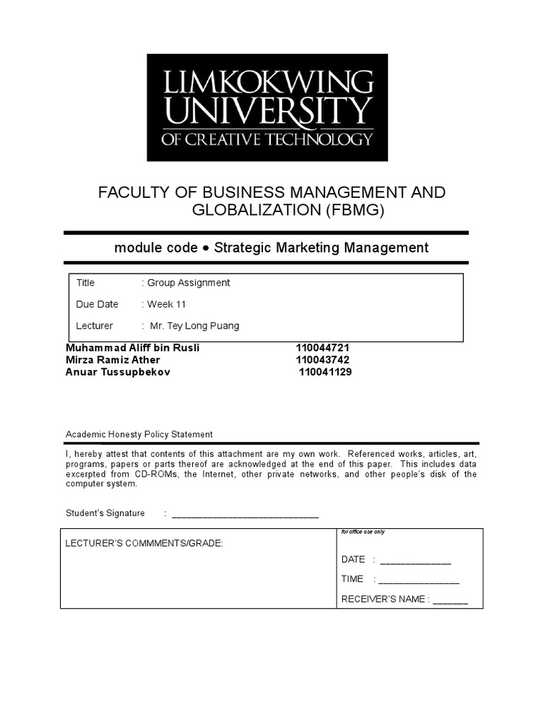 Group assignment cover page template picture