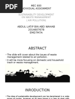 SUSTAINABILITY DEVELOPMENT ON WASTE MANAGEMENT