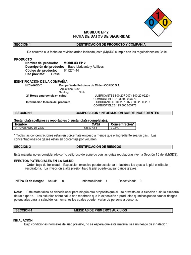 8. Mobilux EP 2 Lubricante Guante